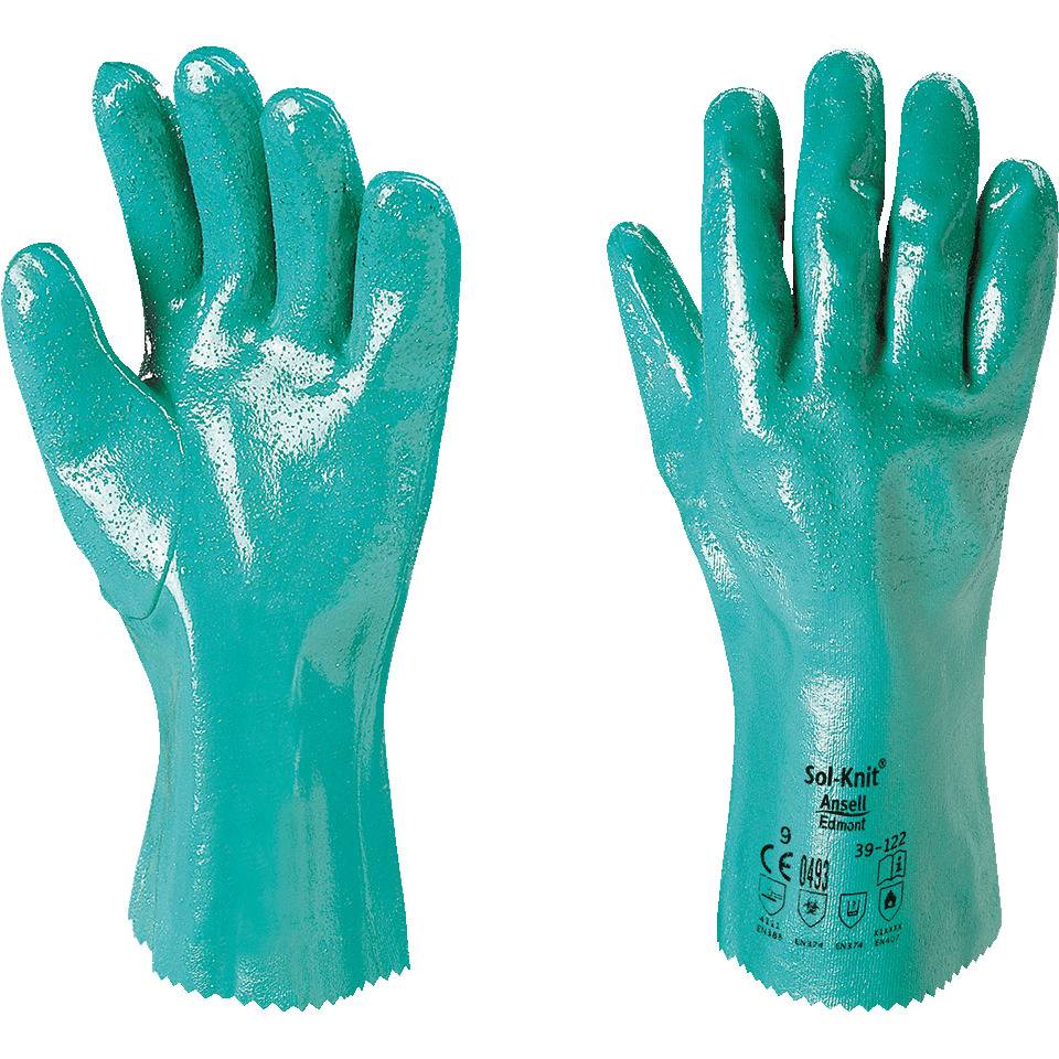 Ansell AlphaTec® Schutzhandschuh Sol-Knit 39-122, Kat.III, grün, 310mm, Größe 8