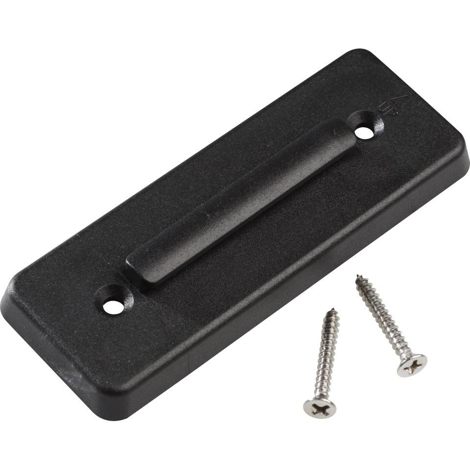 K.57 Wandclip, für Gurtendstücke, magnetisch, schwarz, Kunststoff