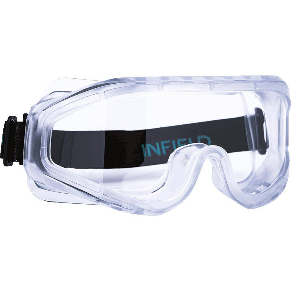INFIELD Vollsichtbrille VENTOR, Gummi-Gesichtsauflage, AC-Scheibe, 117g