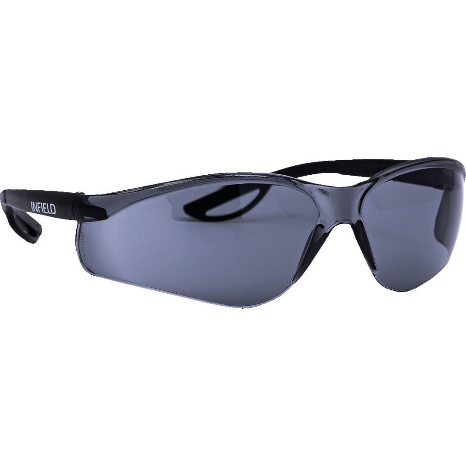 INFIELD Schutzbrille Raptor Outdoor, schwarz, graue PC-Scheibe, AS-Beschichtung, 25g
