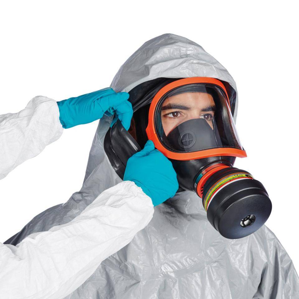 Tychem® Schutzoverall 6000 F FaceSeal, Modell TF611T, Kat.III, grau, Größe XXL