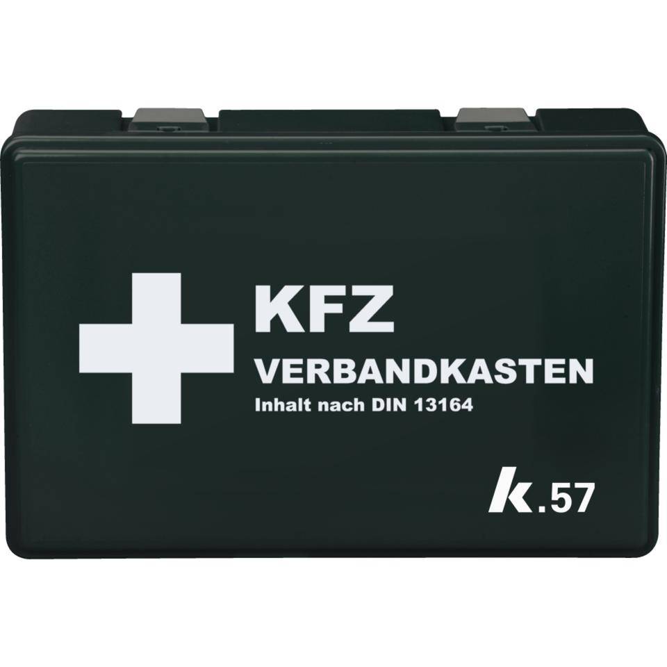 K.57 KFZ-Verbandkasten Car, DIN 13164, schwarz, Kunststoff, 220x150x75mm