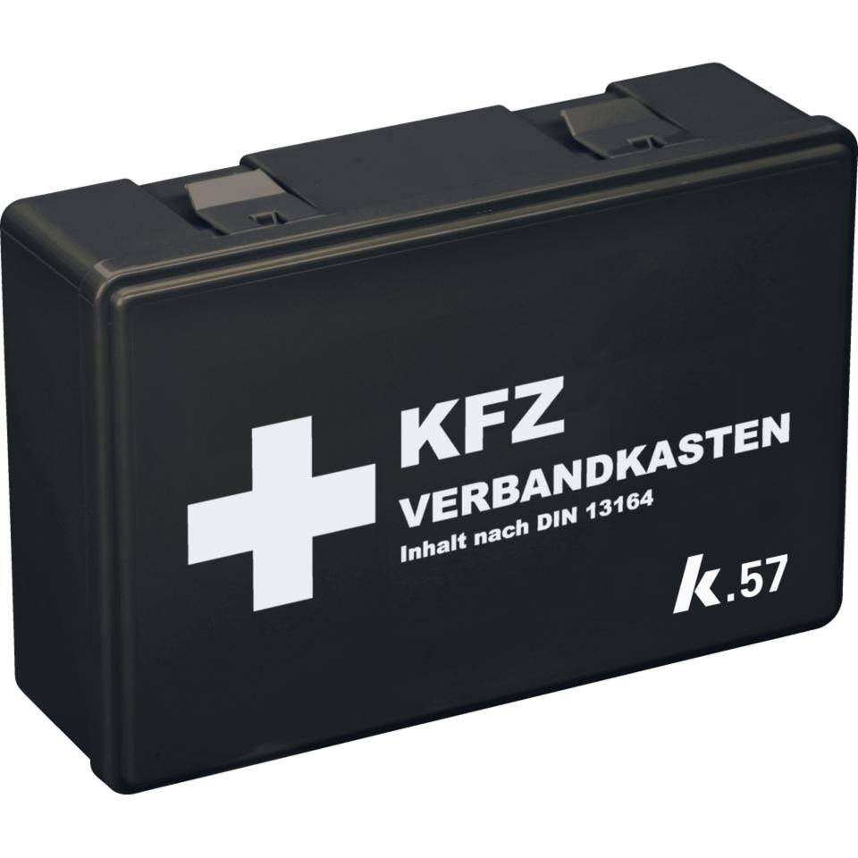 K.57 KFZ-Verbandkasten Car, DIN 13164, schwarz, Kunststoff, 220x150x75mm