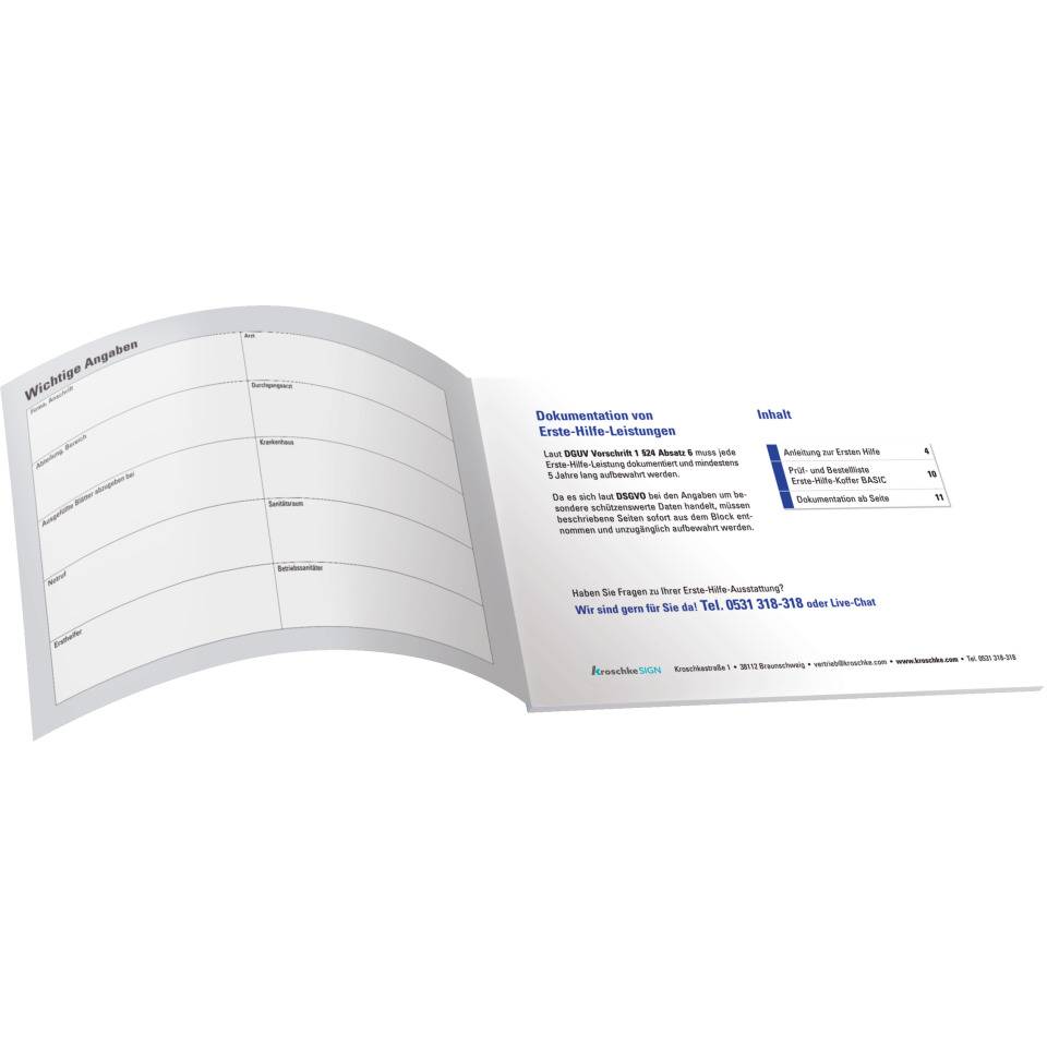 K.57 Verbandblock, kartoniert, 35 Dokumentationsseiten, DIN A5