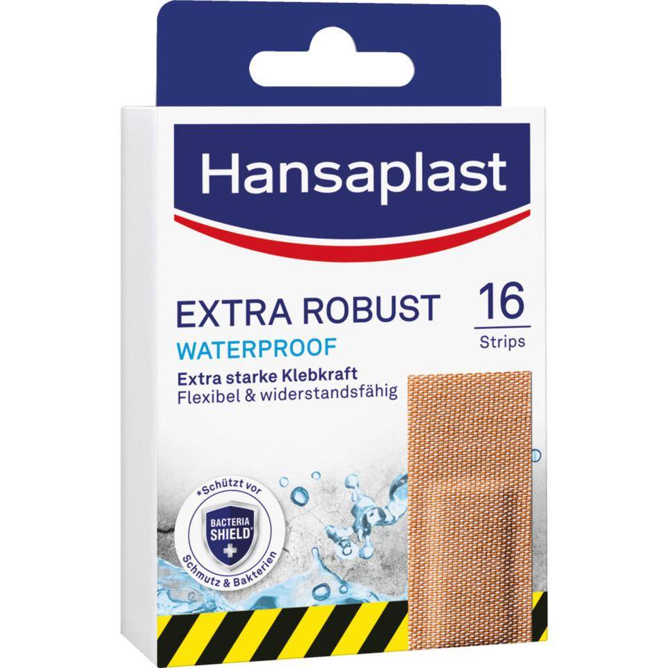 Hansaplast® EXTRA ROBUST WATERPROOF, flexibel, atmungsaktiv, 2,6x7,6cm, 160/VE
