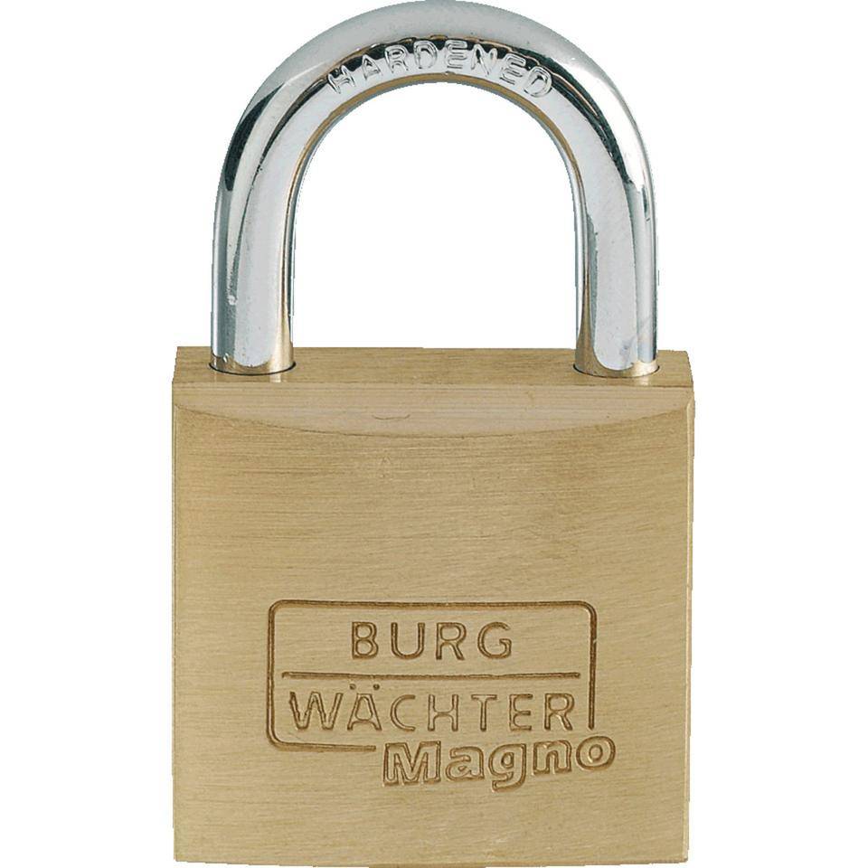 BURG WÄCHTER Zylinder-Vorhangschloss 400 E Magno, Messing, 30mm