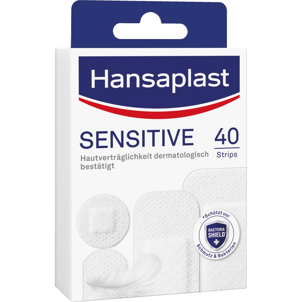 Hansaplast® Sensitive, hautfreundlich, atmungsaktiv, 5Pack/VE, 40Strips/Pack