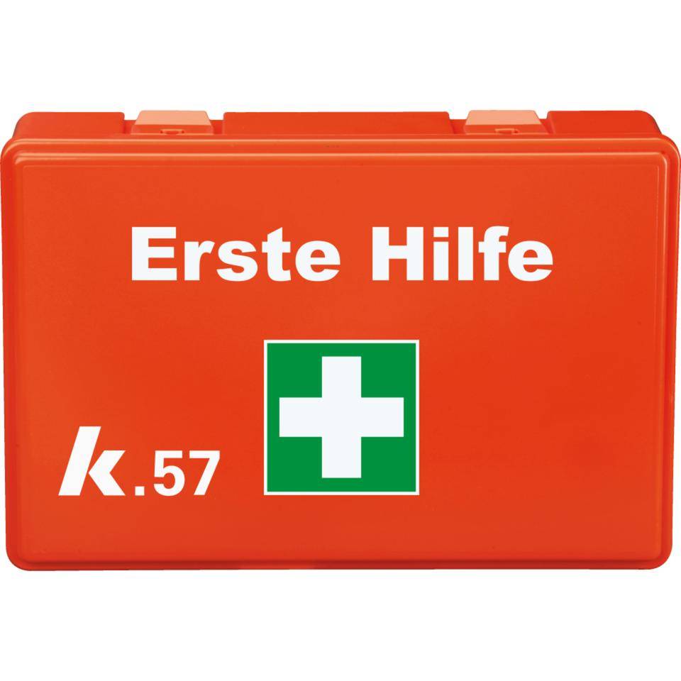 K.57 Verbandkasten Compact, Füllung DIN 13157, leuchtorange