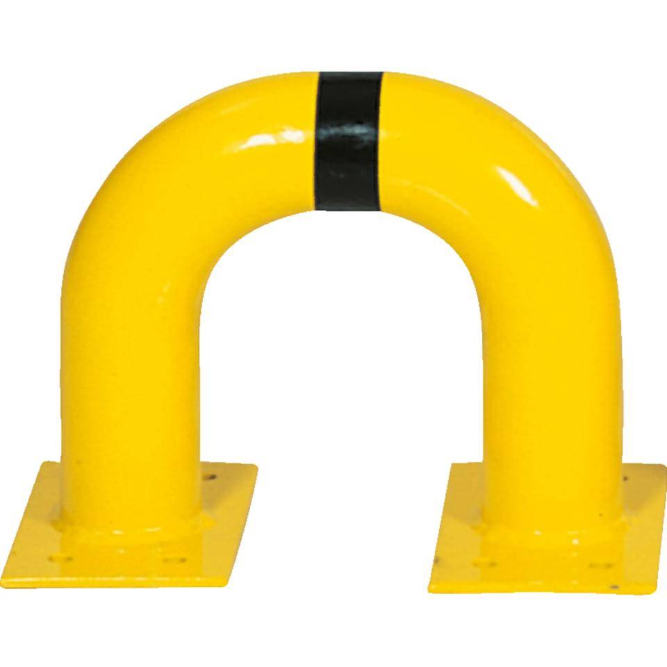 K.57 Schutzbügel,z.Aufdüb.,gelb/schwarz,Stahl,verzinkt,pulverb.,Ø76mm,300x250mm