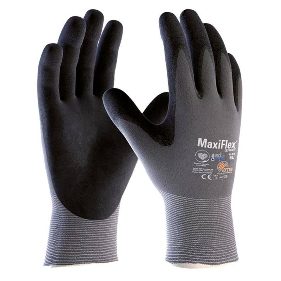 ATG Handschuh MaxiFlex® Ultimate 42-874, Kategorie II, schwarz, 250mm, Größe 9
