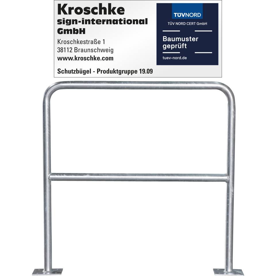 K.57 Schutzbügel,Allround light,z.Aufdüb.,Stahl,feuerverzinkt,Ø42mm,1000x1000mm