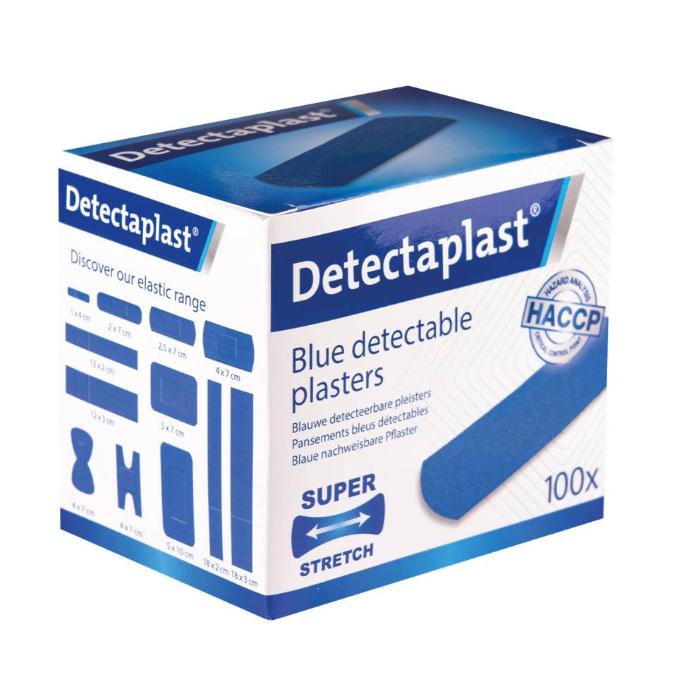 Detectaplast® Pflaster Elastic Strips, detektierbar, blau, 25x72mm, 100/VE