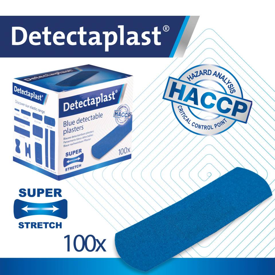Detectaplast® Pflaster Elastic Strips, detektierbar, blau, 25x72mm, 100/VE