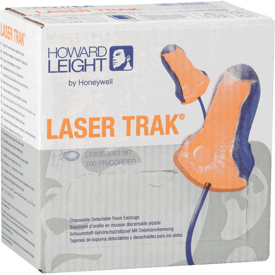 HOWARD LEIGHT Gehörschutzstöpsel Laser Trak, Kat.III, Schaumstoff, 100 Paar/BOX