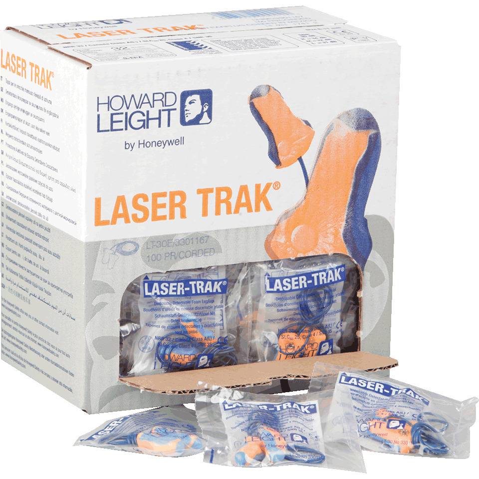 HOWARD LEIGHT Gehörschutzstöpsel Laser Trak, Kat.III, Schaumstoff, 100 Paar/BOX