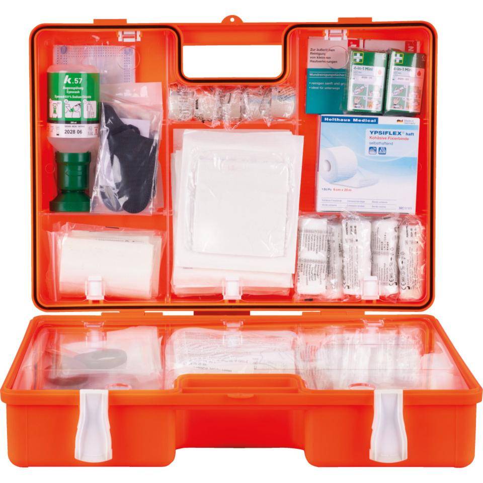 K.57 Erste-Hilfe-Koffer Classic Plus Werkstatt, leuchtorange, 430x305x150mm