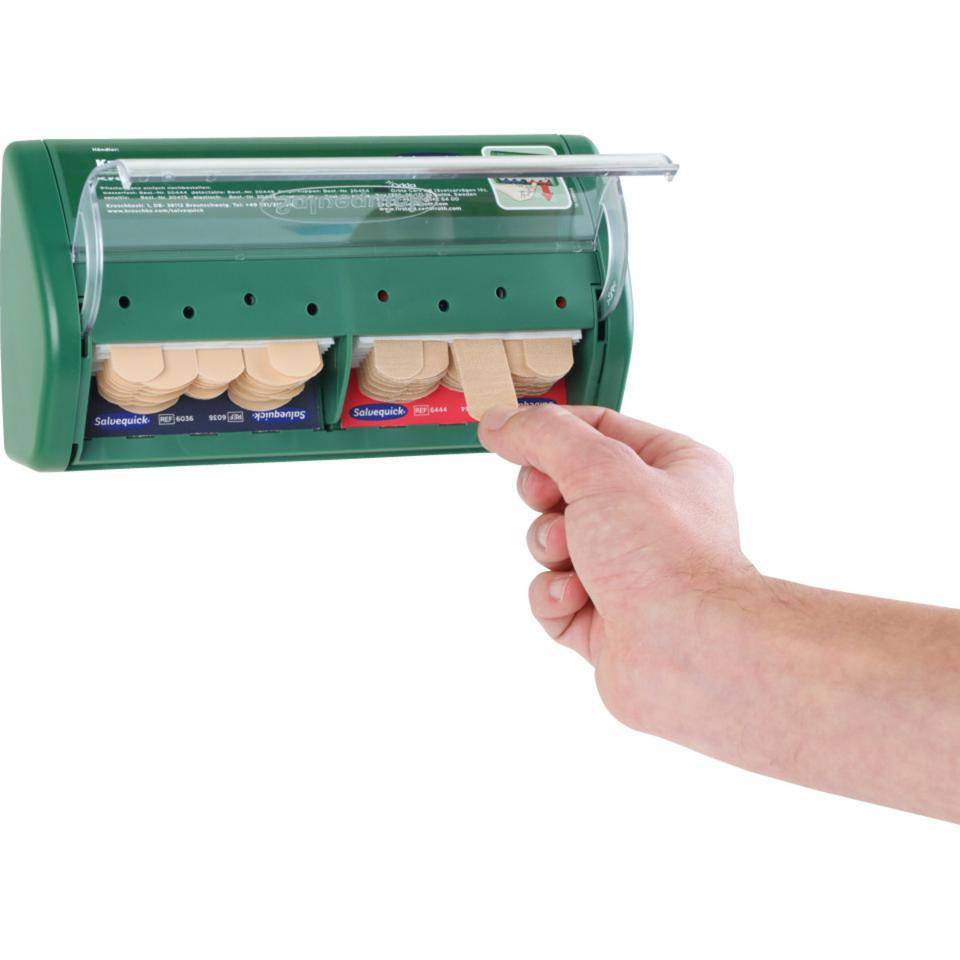 Vorteils-Set Erste-Hilfe-Koffer Junior, Rettungszeichen Pflasterspender, elastische Strips, Verbandblock
