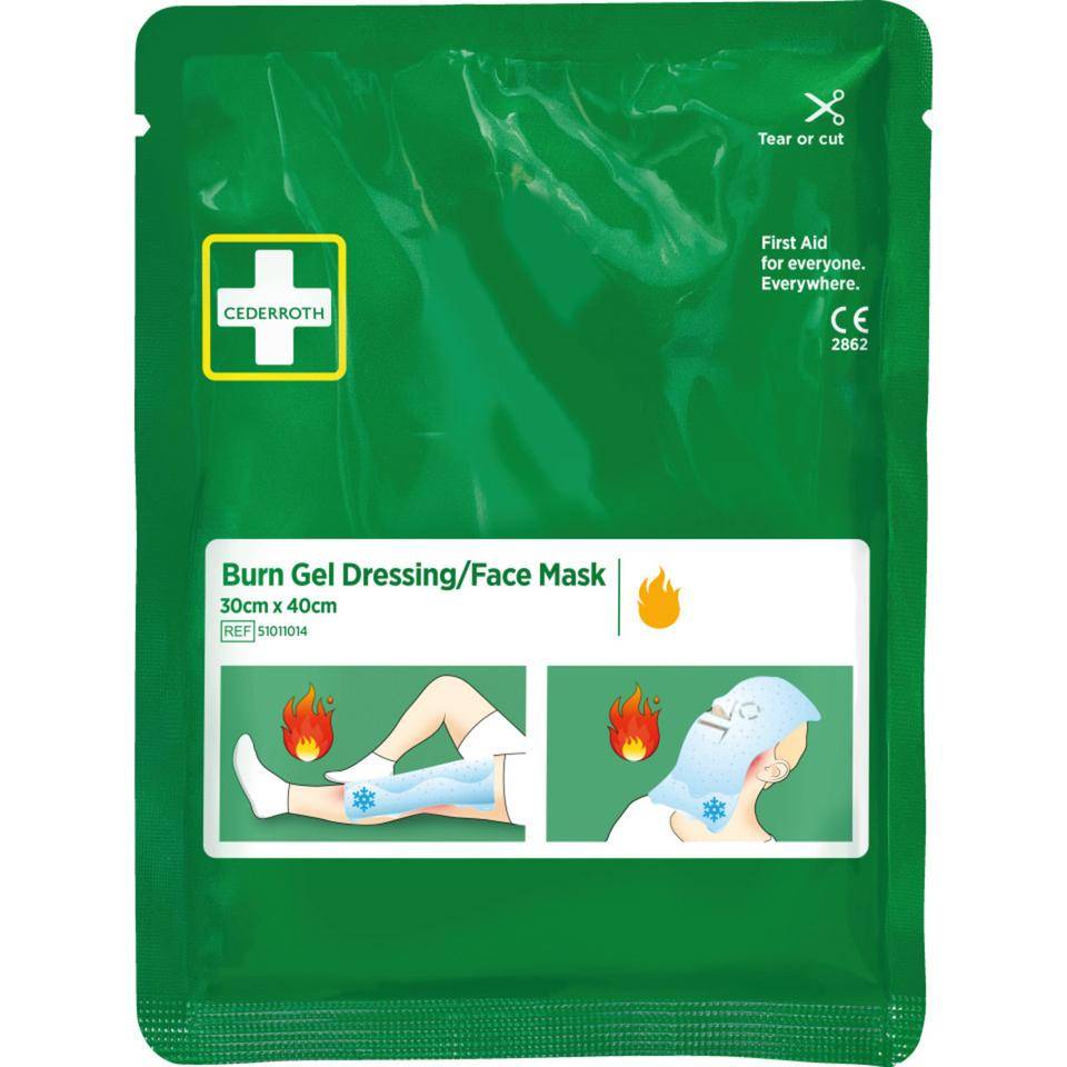 CEDERROTH Burn Gel Face Mask, Kompresse für Brandwunden, steril, 300x400mm