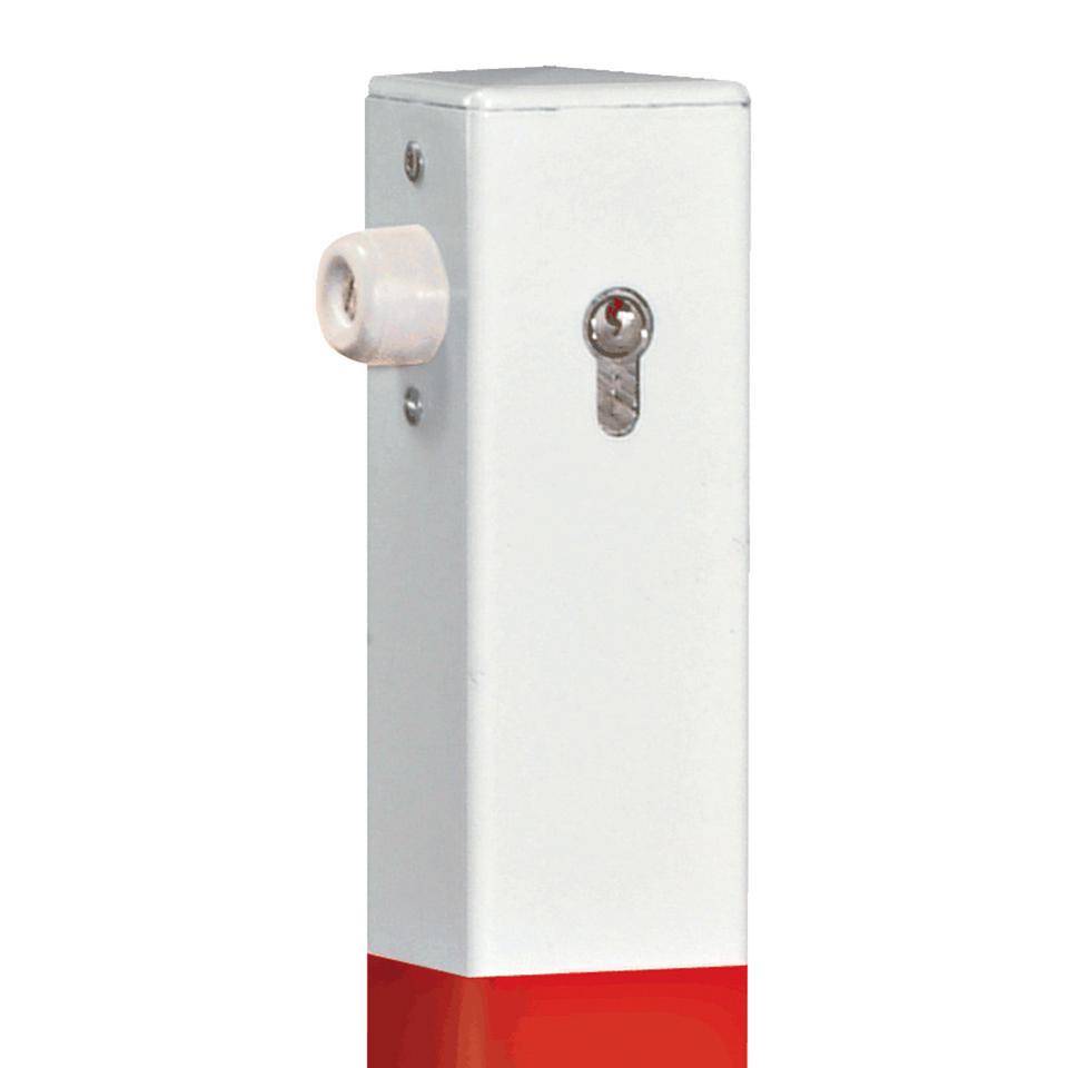 K.57 Universalpfosten Rom, zum Aufdübeln, gleichschließend, weiß/rot, Stahl, 1000mm