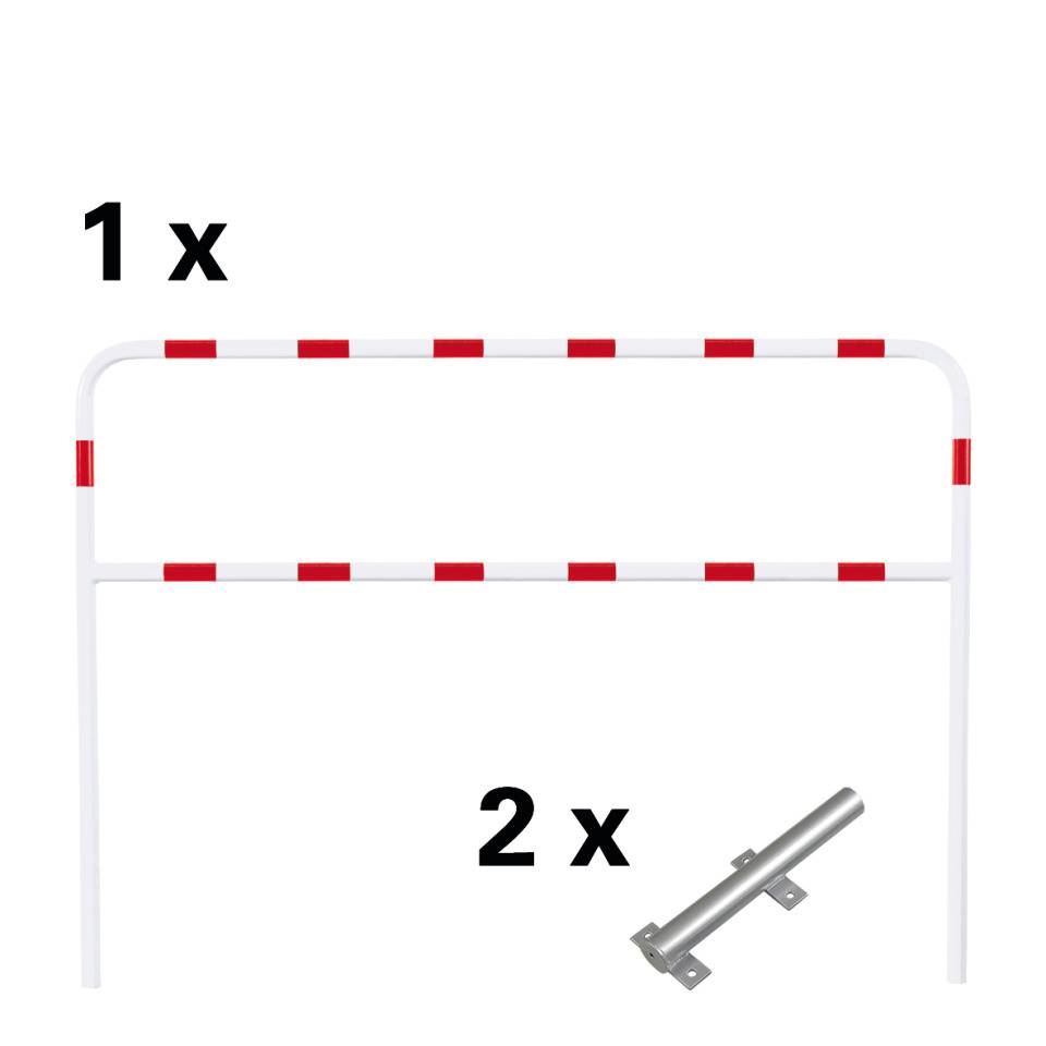 K.57 Laderampenschutzbügel,rot/weiß,feuerverzinkter Stahl,1400x2000mm