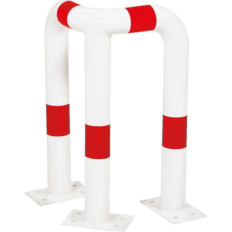 K.57 Schutzwinkel,zum Aufdübeln,rot/weiß,verzinkt,pulverbeschichtet,350x650mm