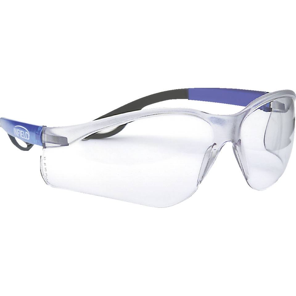 INFIELD Einscheiben-Schutzbrille Raptor, EN 166, blau, farblose PC-Scheibe, 40g