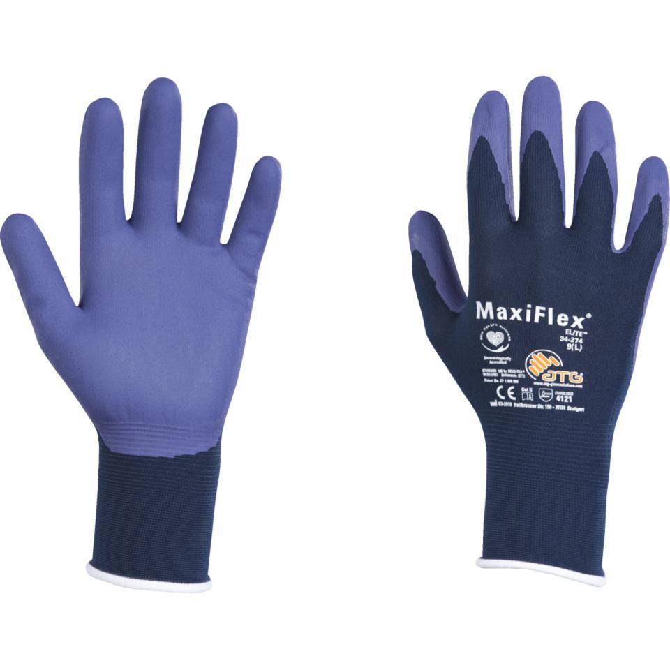 ATG Strickhandschuh MaxiFlex® Elite, Kategorie II, Nylon, 240mm,Größe 8