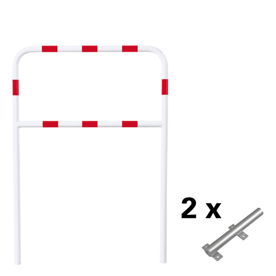 K.57 Laderampenschutzbügel,rot/weiß,feuerverzinkter Stahl,1400x1000mm