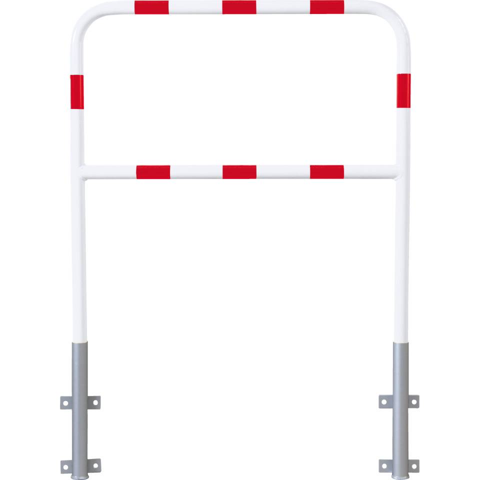K.57 Laderampenschutzbügel,rot/weiß,feuerverzinkter Stahl,1400x1000mm