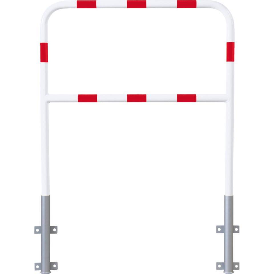 K.57 Laderampenschutzbügel,rot/weiß,feuerverzinkter Stahl,1400x1000mm