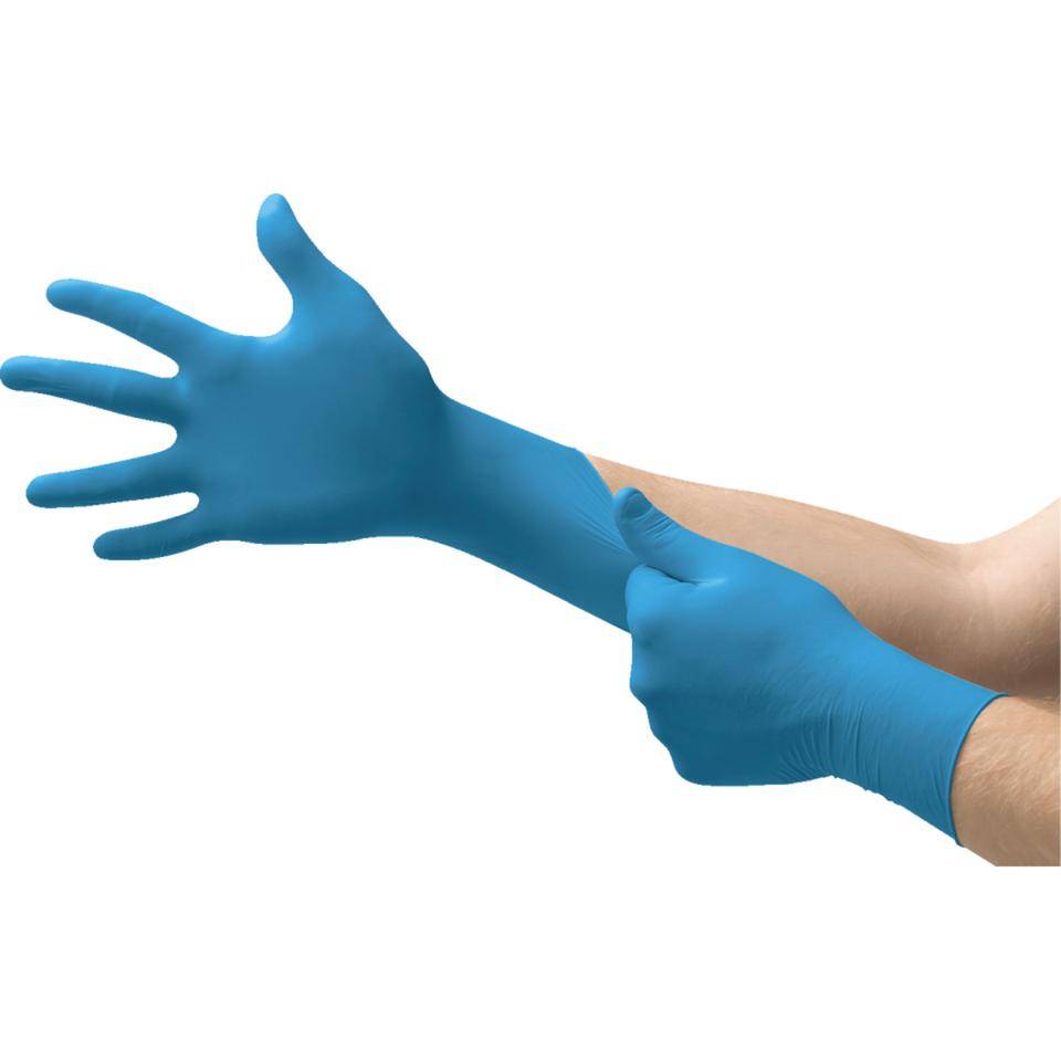 Ansell Einmalhandschuh TouchNTuff® 92-670, Kategorie III, hellblau, Nitril, 240mm, Größe 7,5-8, 100/VE
