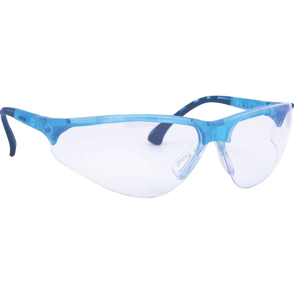 INFIELD Schutzbrille TERMINATOR, blau, PC-Scheibe, farblos, HC-Beschichtung, 27g