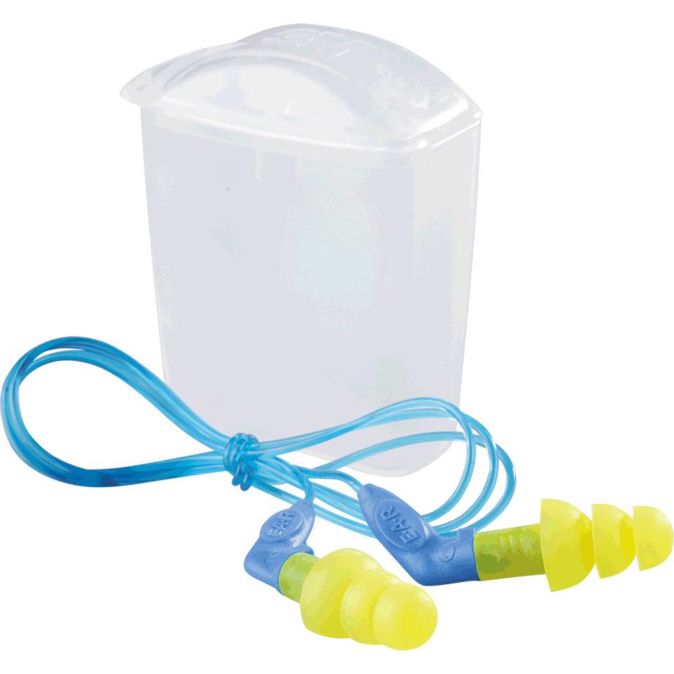 3M™ E-A-R™ Gehörschutzstöpsel ULTRAFIT™ X™, Kat.III, gelb, blaue Kordel, Silikon
