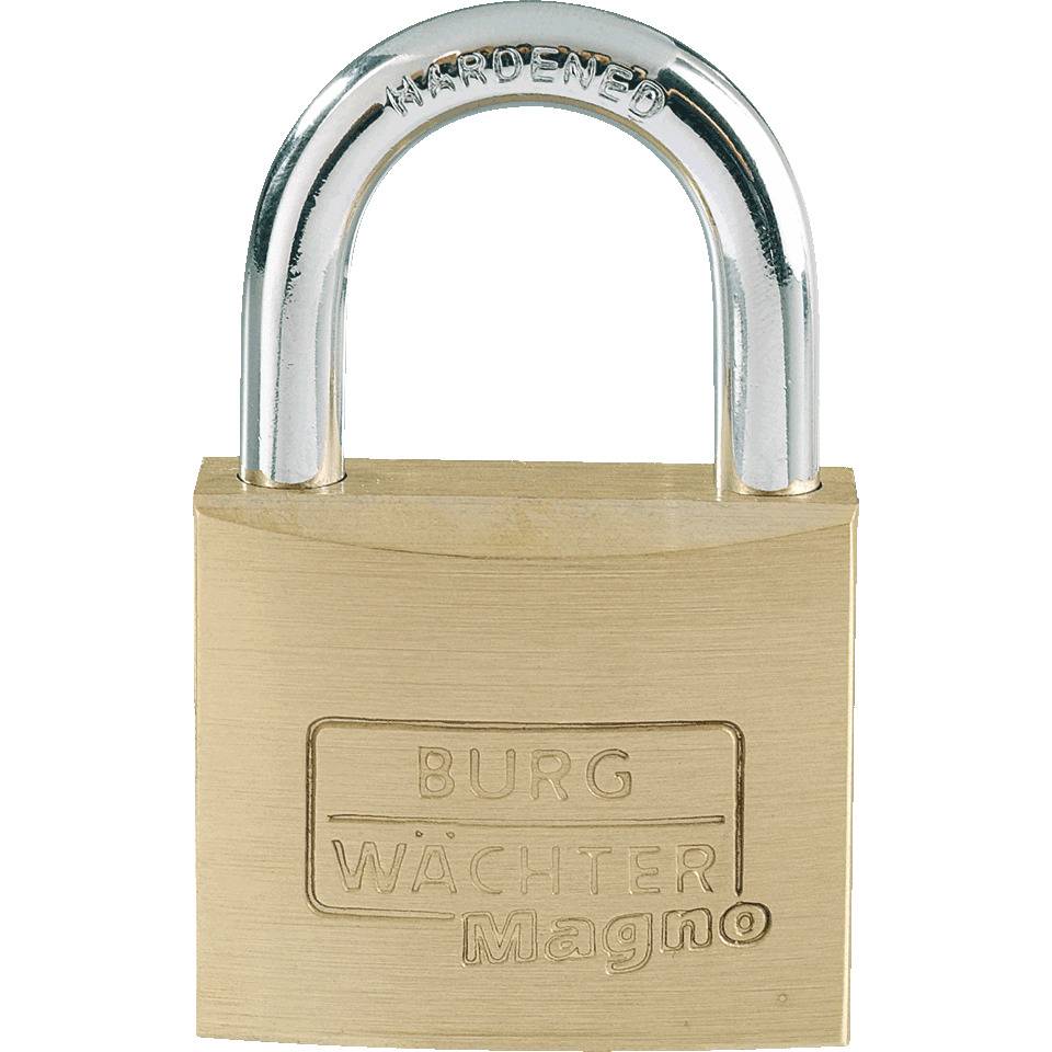 BURG WÄCHTER Zylinder-Vorhangschloss 400 E Magno, Messing, 40mm