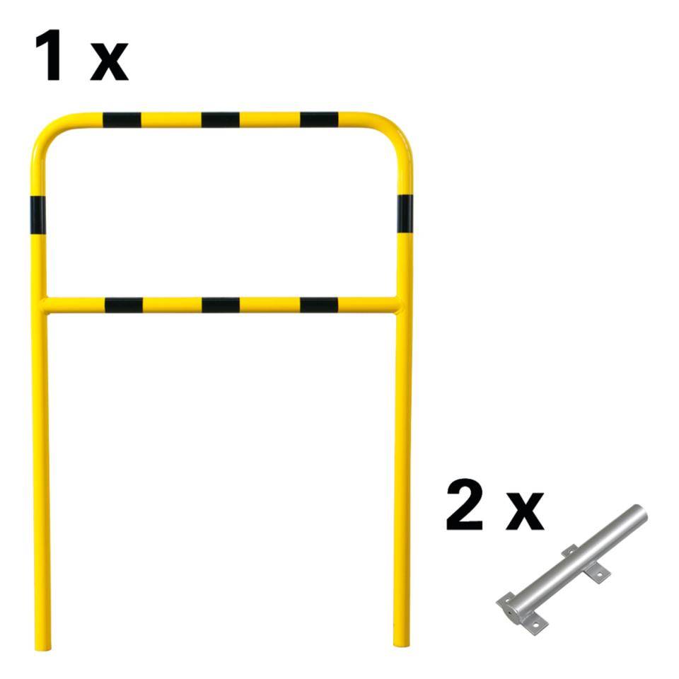 K.57 Laderampenschutzbügel,gelb/schwarz,feuerverzinkter Stahl,1400x1000mm