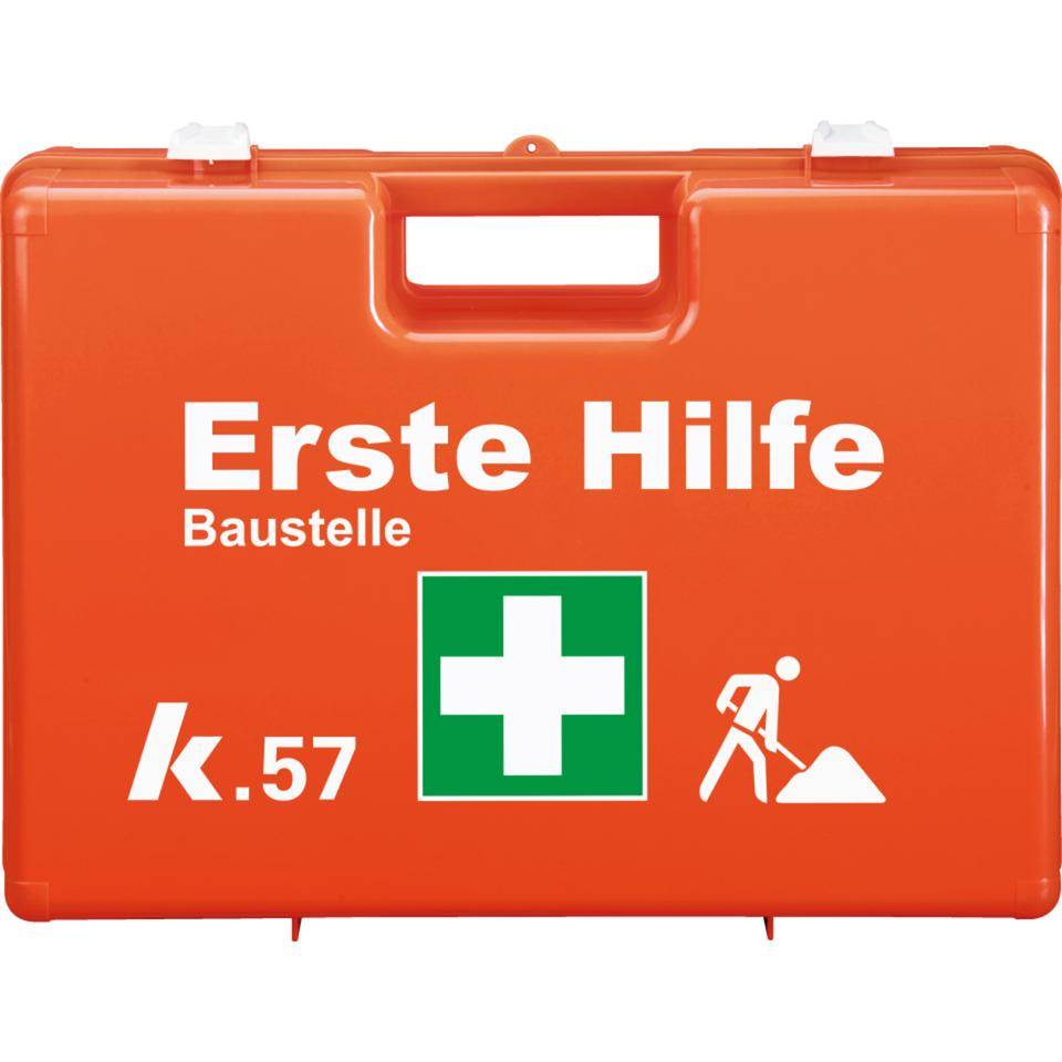 K.57 Erste-Hilfe-Koffer Classic Plus Baustelle, leuchtorange, 430x305x150mm