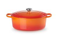 Le Creuset Signature, 7,5 l, Oval, Orange, Eisenguss, Emaille, Orange