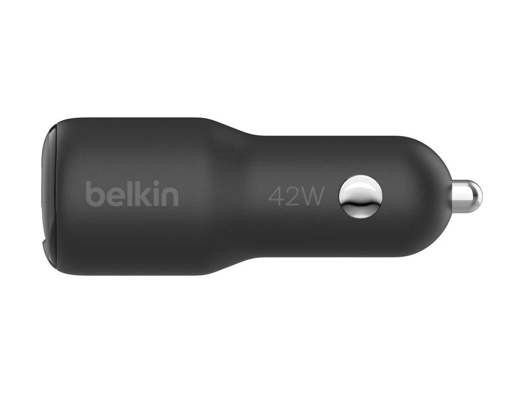 Belkin BoostCharge - Auto-Netzteil - 42 Watt - PD 3.0, Fast Charge - 2 Ausgabeanschlussstellen (USB, 24 pin USB-C)