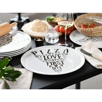 CreaTable 21569 Europa IN LOVE Pizzateller Porzellan Ø 33 cm, weiß/schwarz, 6-teilig (1 Set) CreaTable 21569 Europa IN LOVE Pizzateller Porzellan Ø 33 cm, weiß/schwarz, 6-teilig (1 Set)