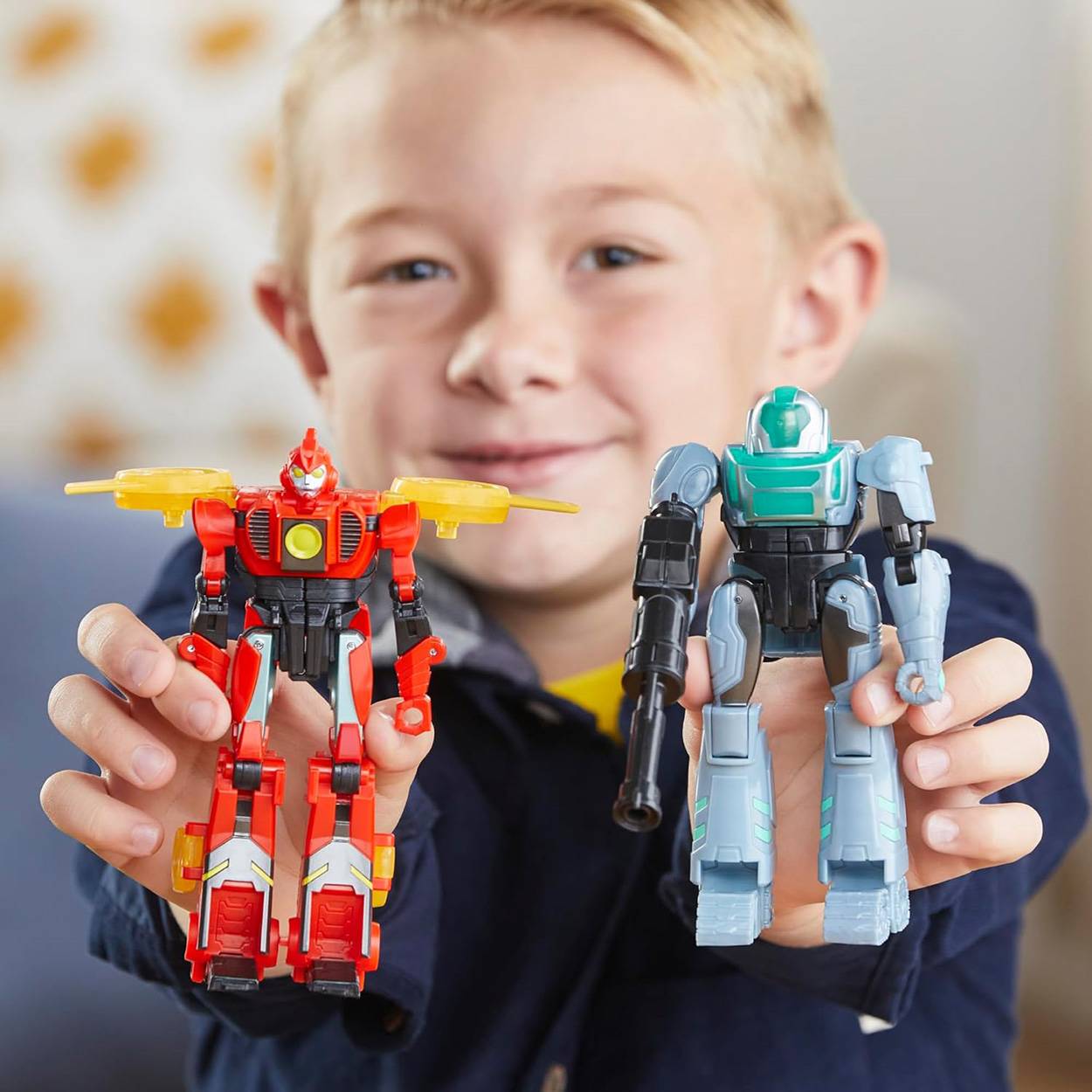 Hasbro Transformers EarthSpark Cyber-Combiner Terran Twitch und Robby Malto Spielfigur