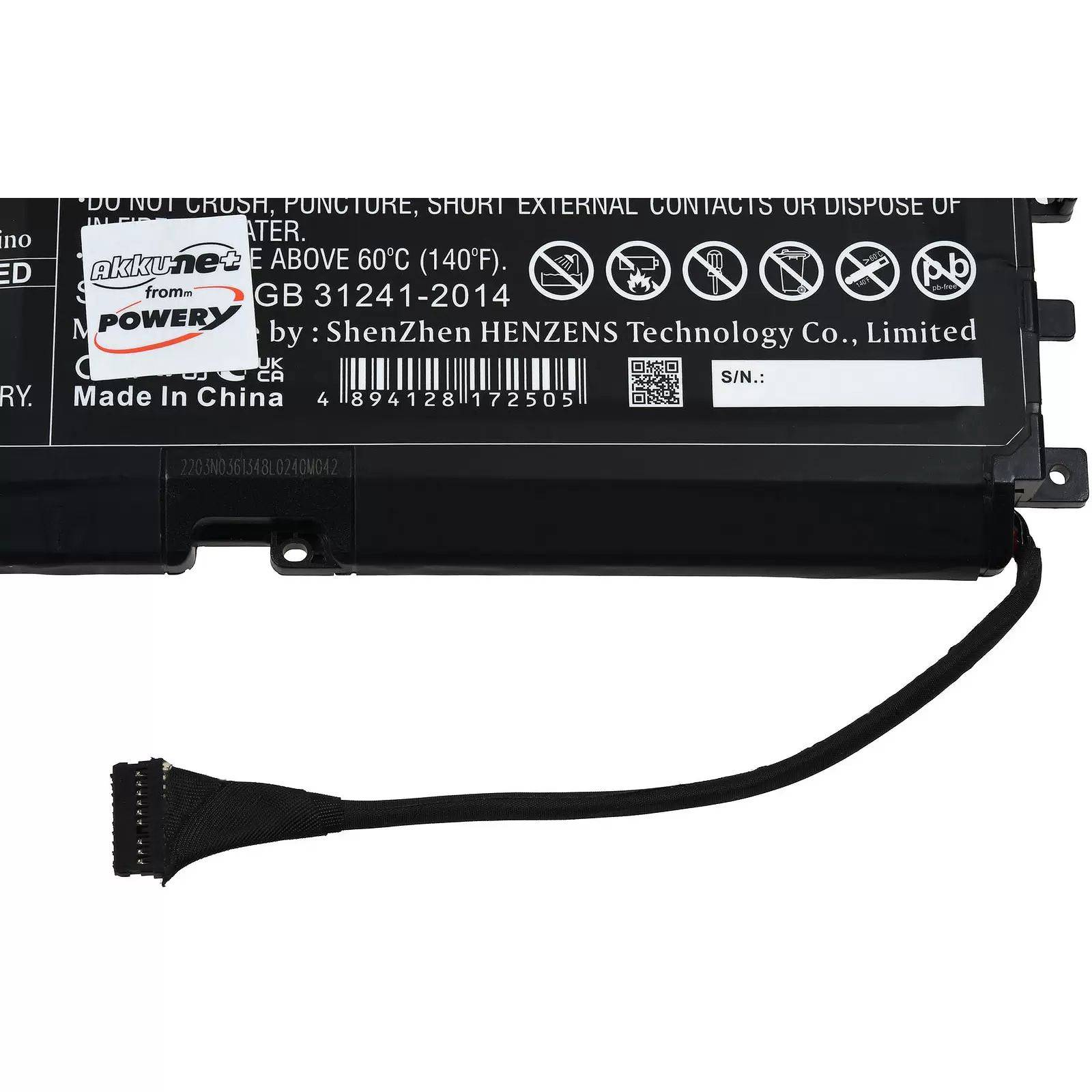 Akku passend für Gaming-Laptop Razer Blade 15 2020, 15 2021, RZ09-0328, Typ RC30-0328 - 15,4V - 4200 mAh