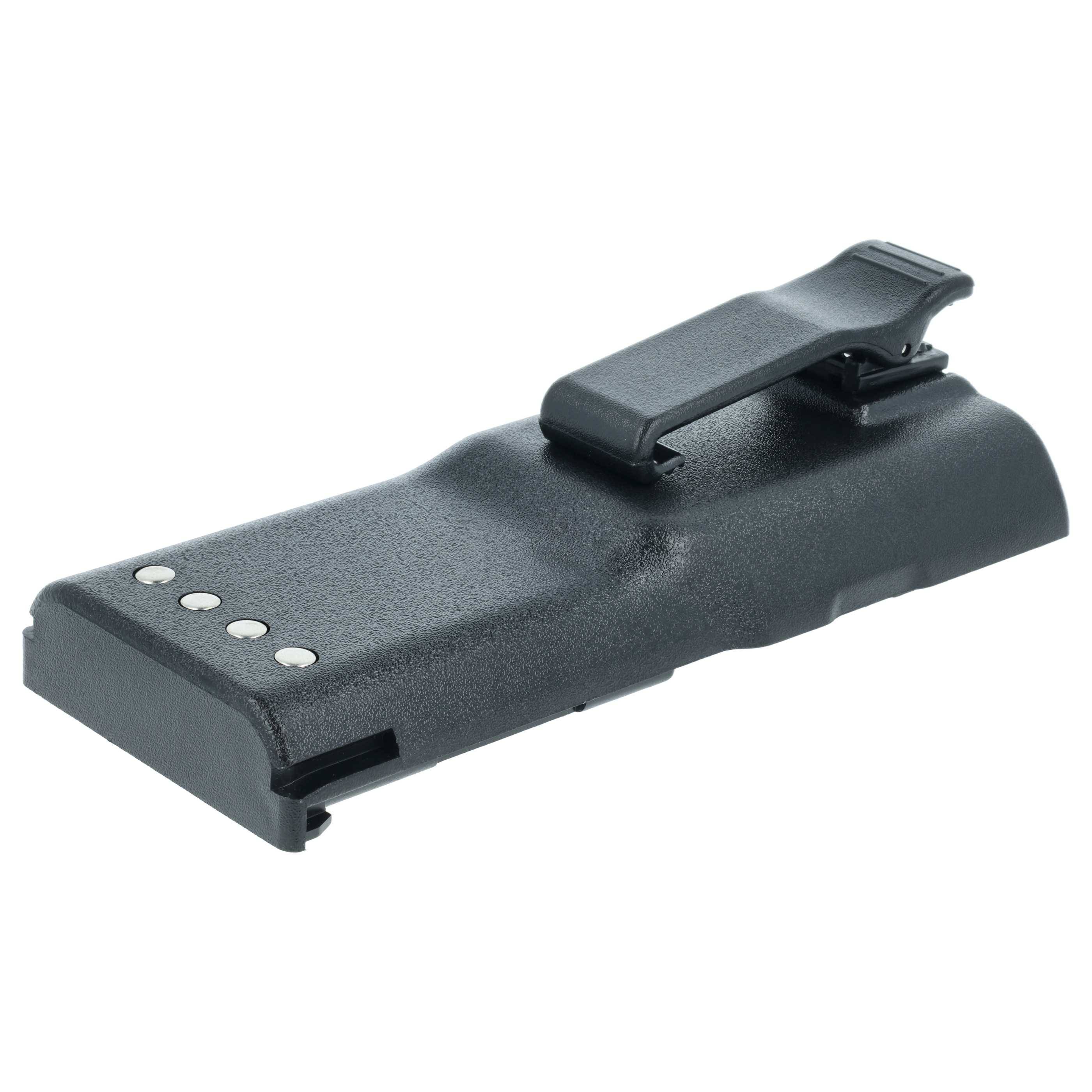vhbw Akku Ersatz für Motorola HNN8133C, HNN9628A, HNN8308A, HNN9628 für Funkgerät, Walkie Talkie (2500 mAh, 7,5 V, NiMH) + Gürtelclip