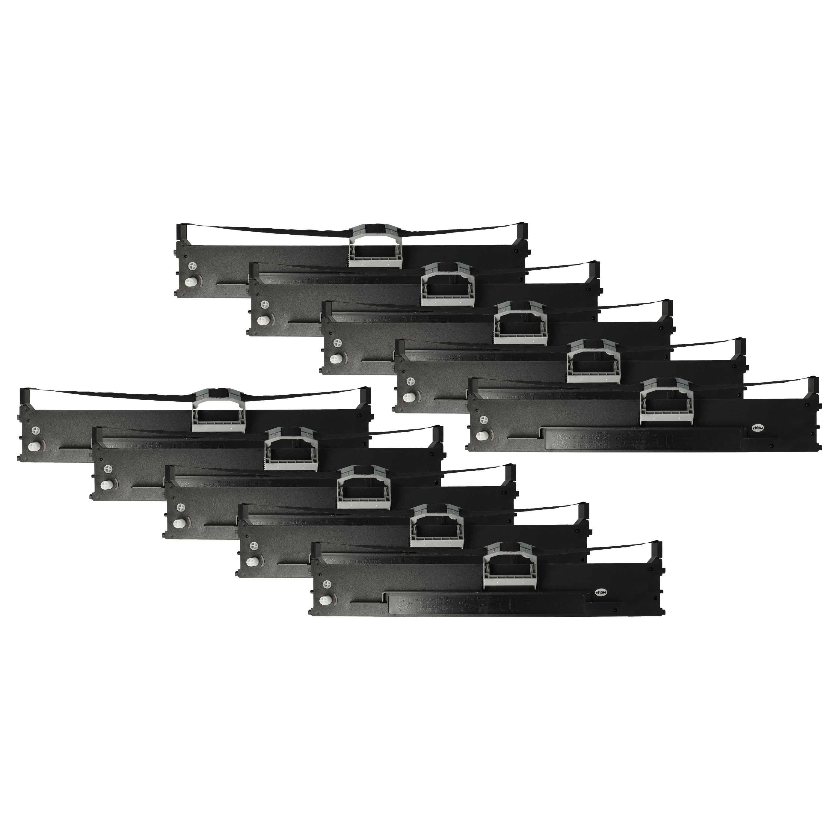 vhbw 10x Farbband Ersatz für OKI 43503601 für Nadeldrucker | Bondrucker - Schwarz