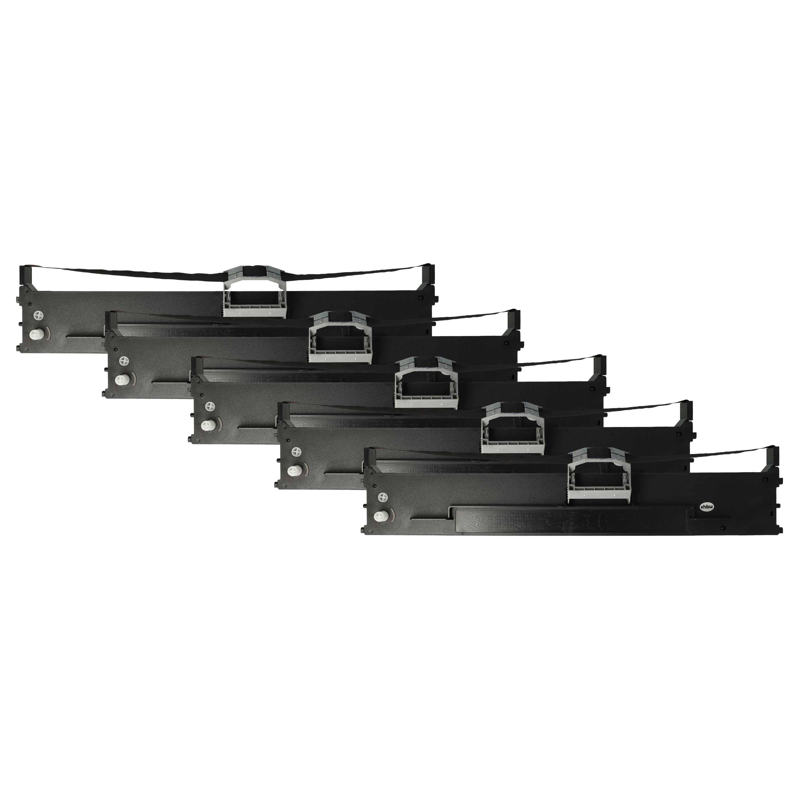 vhbw 5x Farbband Schriftband kompatibel mit OKI Microline ML-6100, ML-6300 Nadeldrucker, Bondrucker - Schwarz