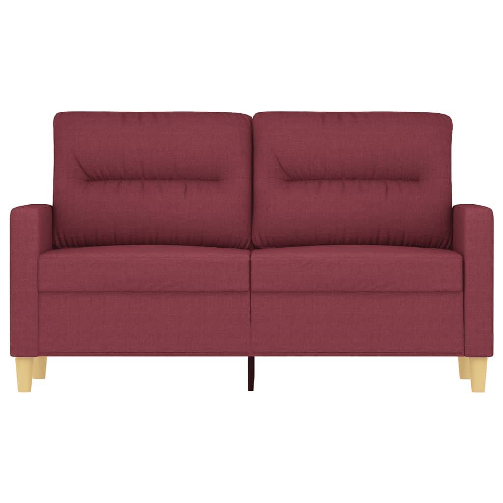 vidaXL 2-Sitzer-Sofa Weinrot 120 cm Stoff