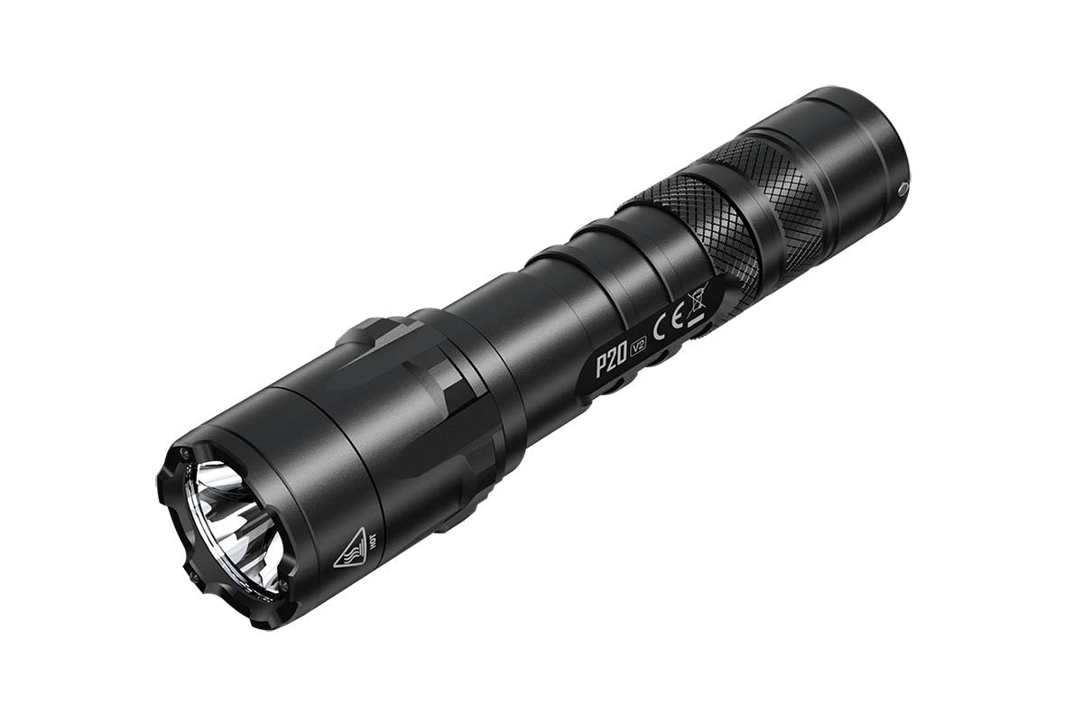Nitecore P20 V2 LED-Taschenlampe, 1100 Lumen, taktische Taschenlampe, drei Benutzer-Modi, inklusive 2x CR123A Lithium Ba