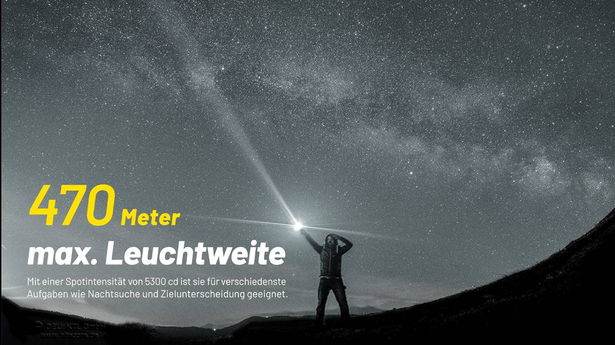 Nitecore P23i LED-Taschenlampe mit 3000 Lumen, taktische LED-Taschenlampe, STROBE READY, inklusive 21700 5000mAh Li-Ion