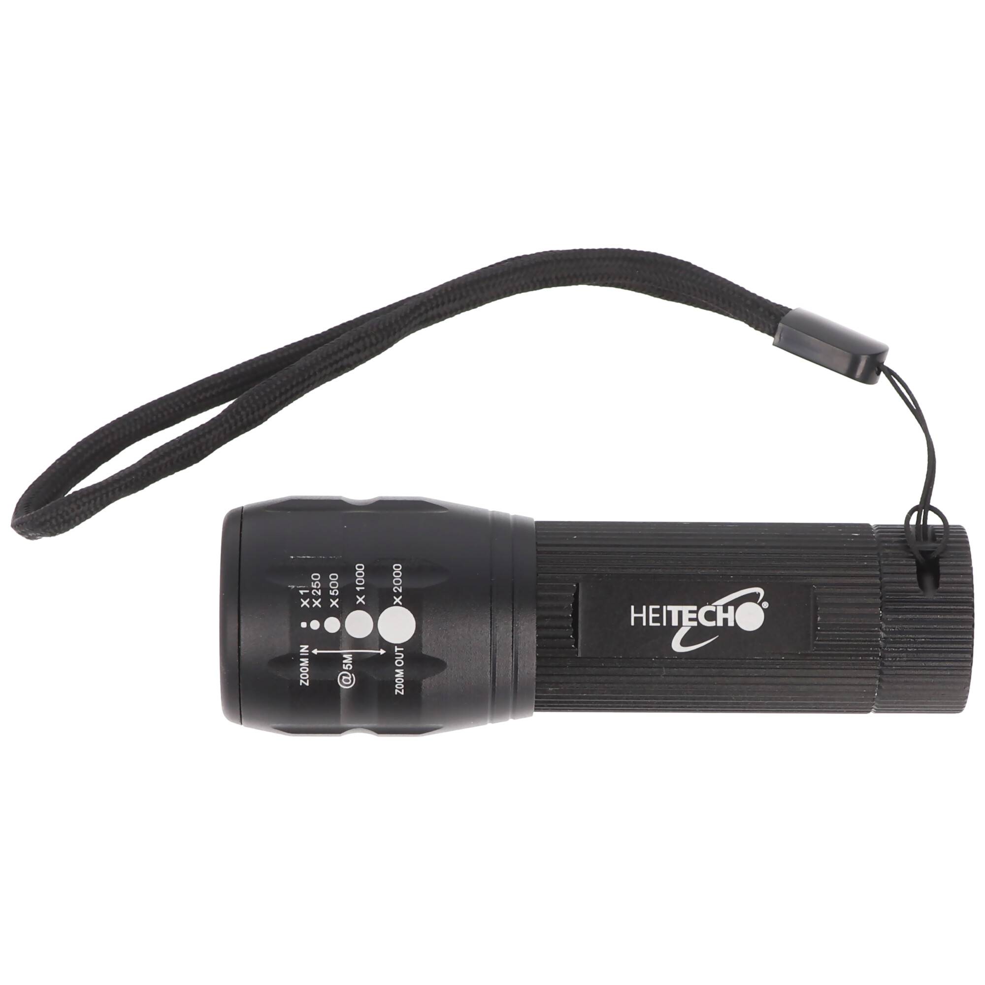 3W LED-Alu-Taschenlampe 3 Watt mit 3 AAA Batterien, mit Fokussierung