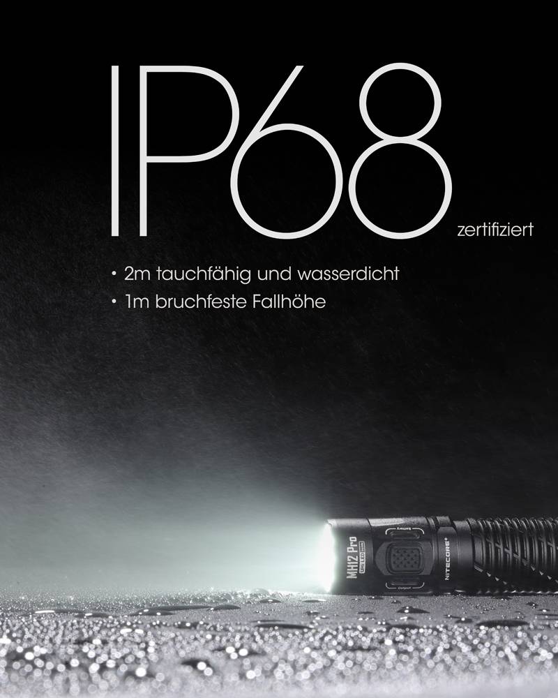 Nitecore MH12 Pro LED-Taschenlampe 5300mAh Li-ion 3300 Lumen UHi 40 LED 505m Leuchtweite