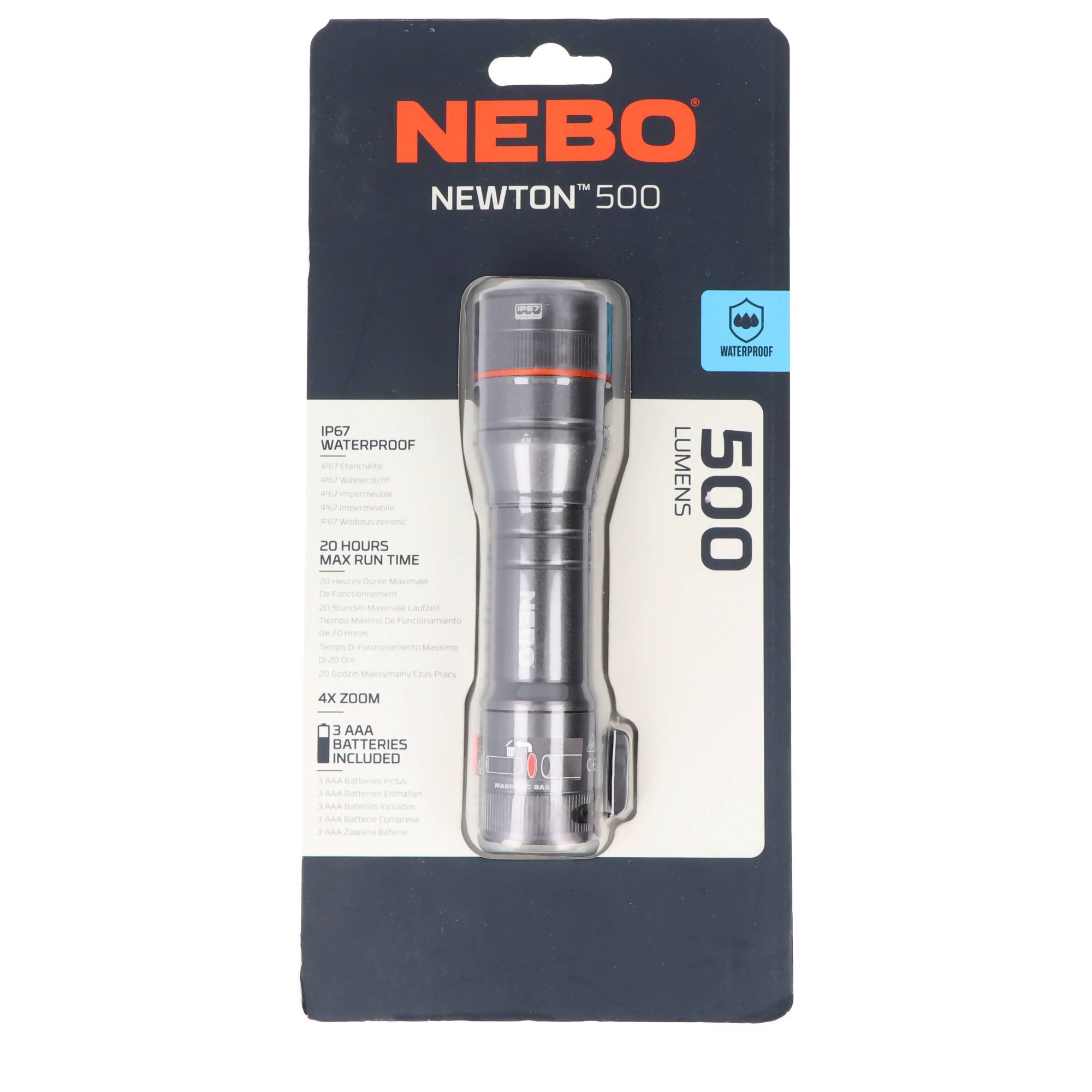 NEBO LED Taschenlampe NEWTON 500 mit bis zu 500lm und 146m Leuchtweite